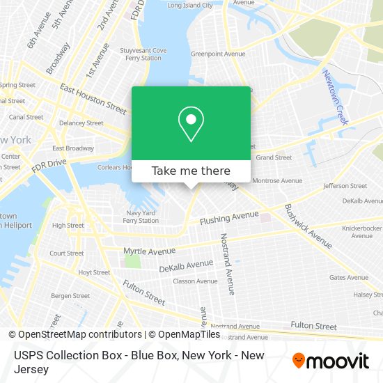 Mapa de USPS Collection Box - Blue Box