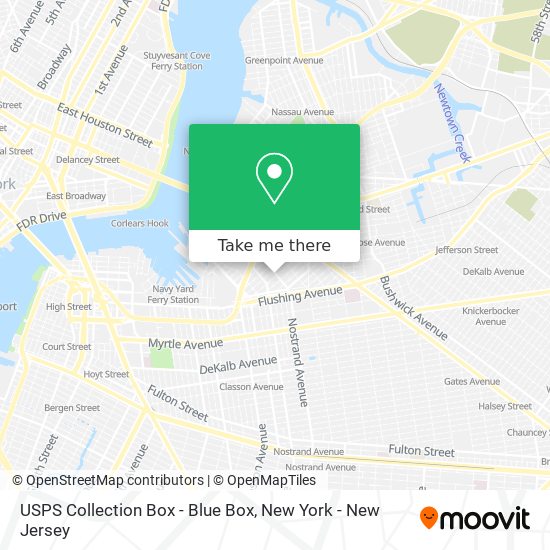 USPS Collection Box - Blue Box map