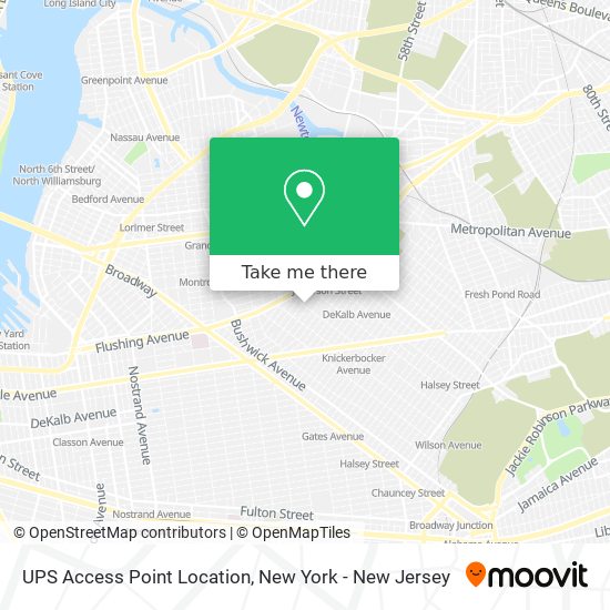 UPS Access Point Location map