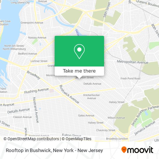 Mapa de Rooftop in Bushwick