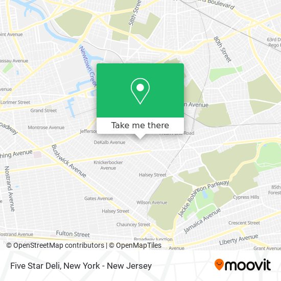 Five Star Deli map