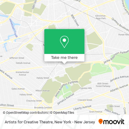 Artists for Creative Theatre map