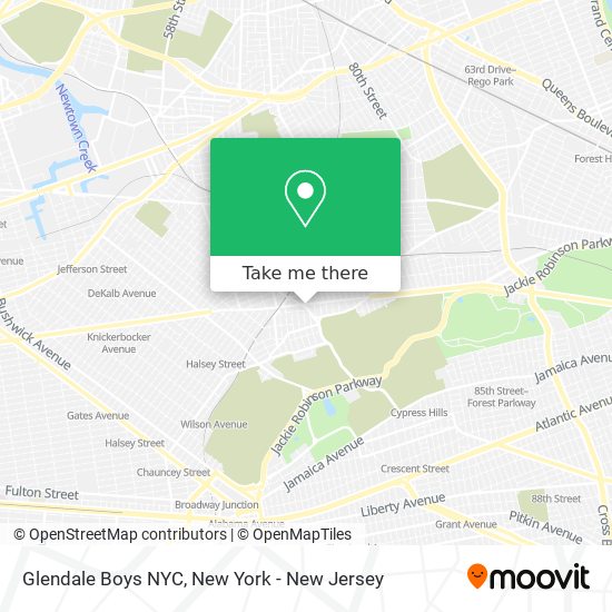 Glendale Boys NYC map