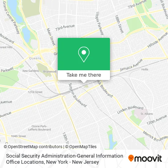 Mapa de Social Security Administration-General Information Office Locations
