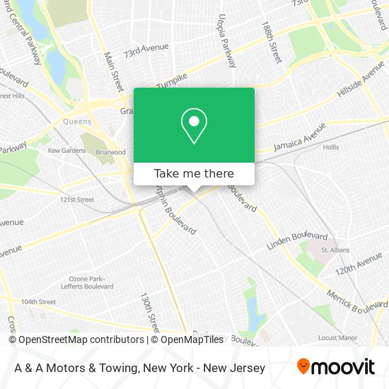 A & A Motors & Towing map