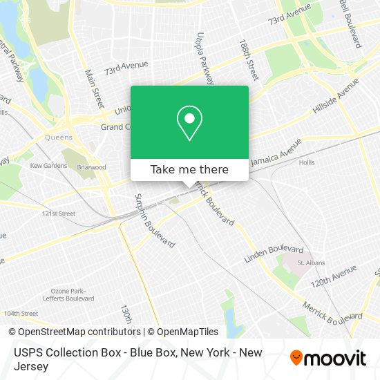 USPS Collection Box - Blue Box map