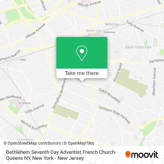 Bethlehem Seventh Day Adventist French Church-Queens NY map