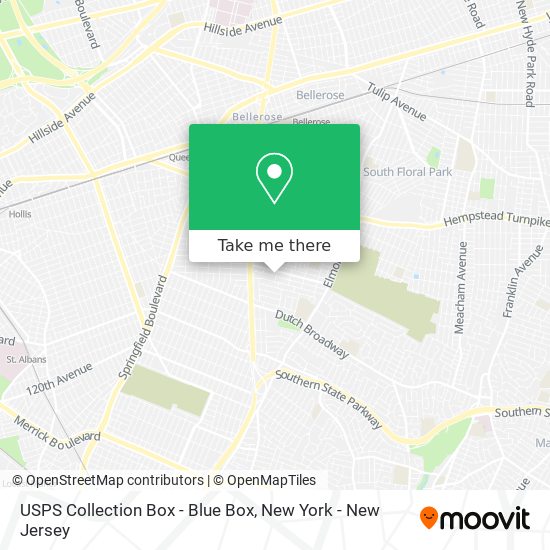 Mapa de USPS Collection Box - Blue Box