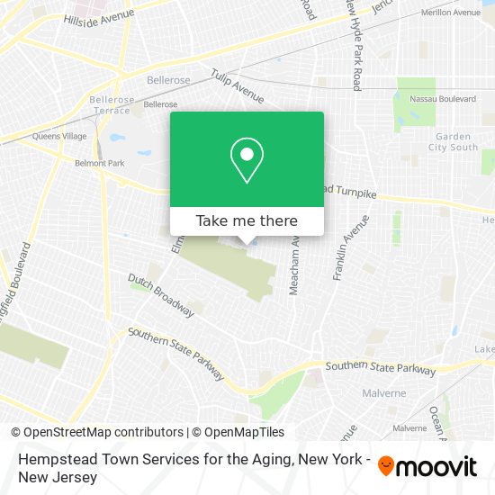 Hempstead Town Services for the Aging map