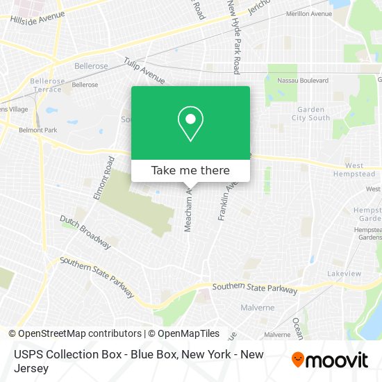 Mapa de USPS Collection Box - Blue Box