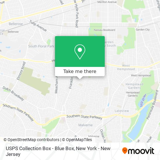 USPS Collection Box - Blue Box map