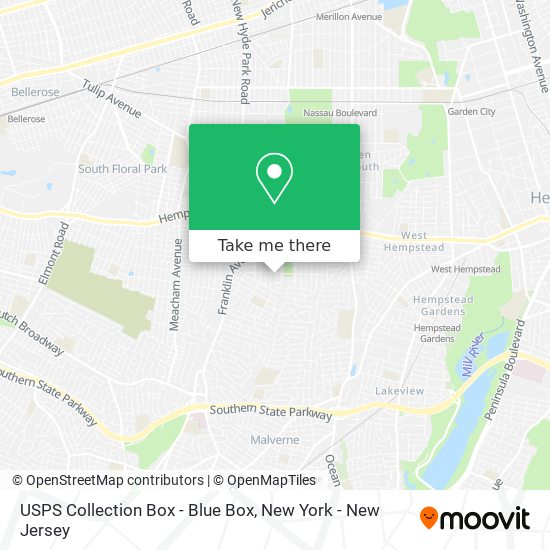 Mapa de USPS Collection Box - Blue Box