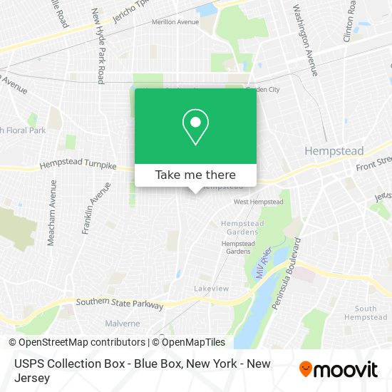 Mapa de USPS Collection Box - Blue Box