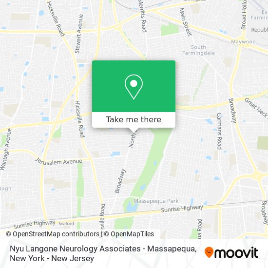 Nyu Langone Neurology Associates - Massapequa map