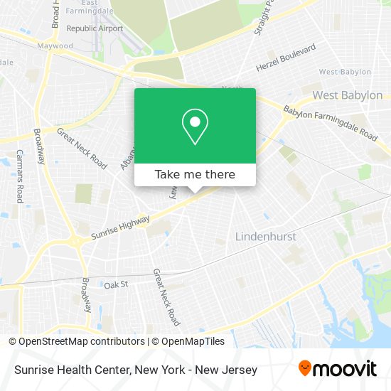 Sunrise Health Center map