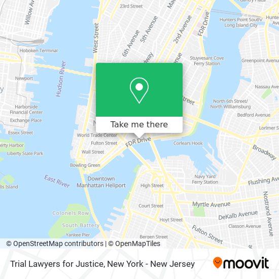 Mapa de Trial Lawyers for Justice