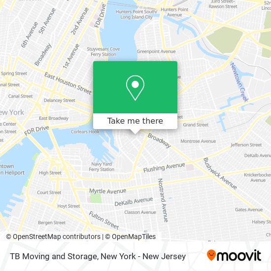 TB Moving and Storage map