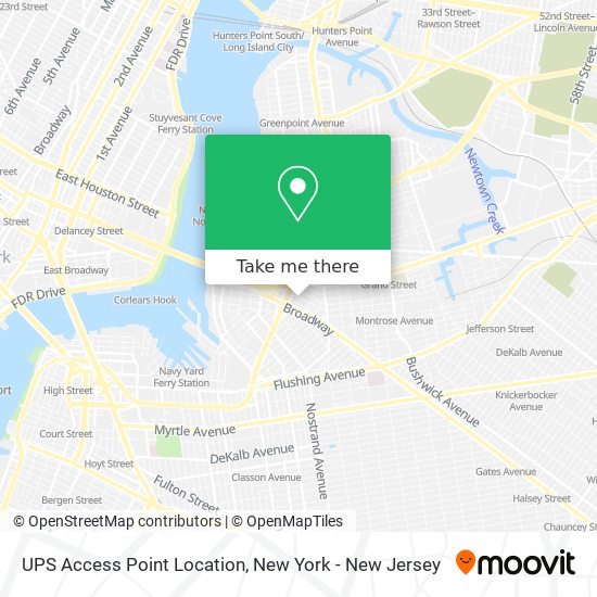 UPS Access Point Location map