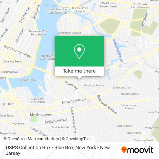 Mapa de USPS Collection Box - Blue Box