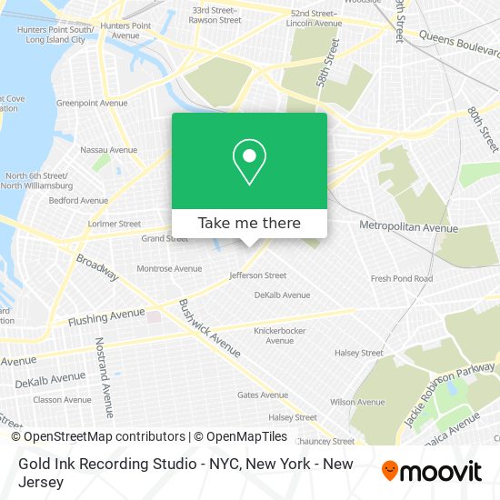 Mapa de Gold Ink Recording Studio - NYC