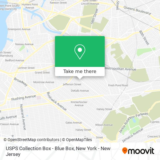 USPS Collection Box - Blue Box map