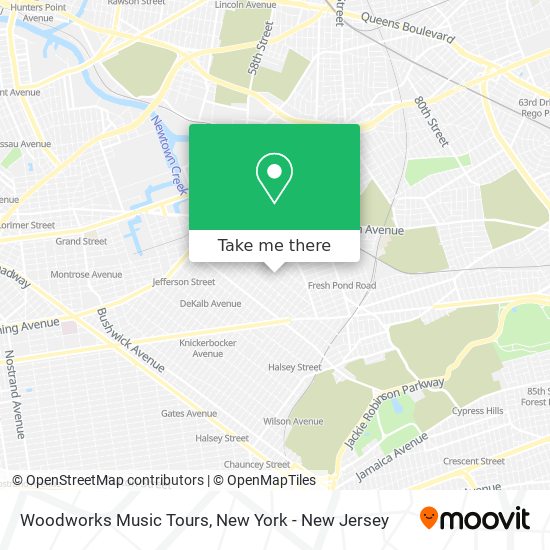 Woodworks Music Tours map