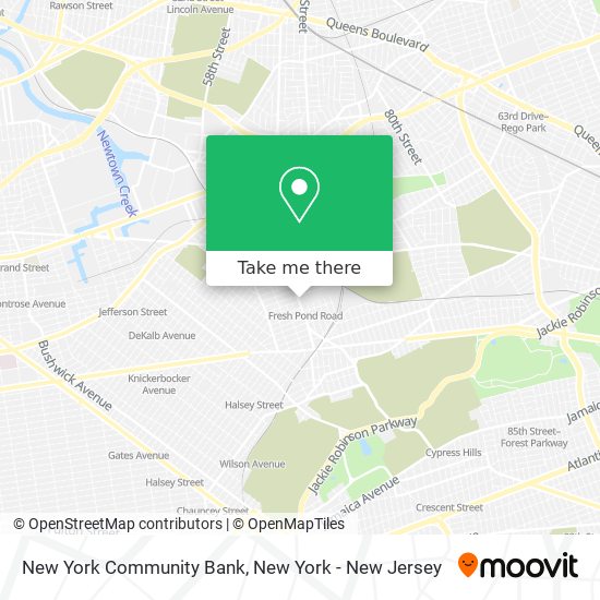 Mapa de New York Community Bank