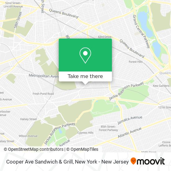 Mapa de Cooper Ave Sandwich & Grill