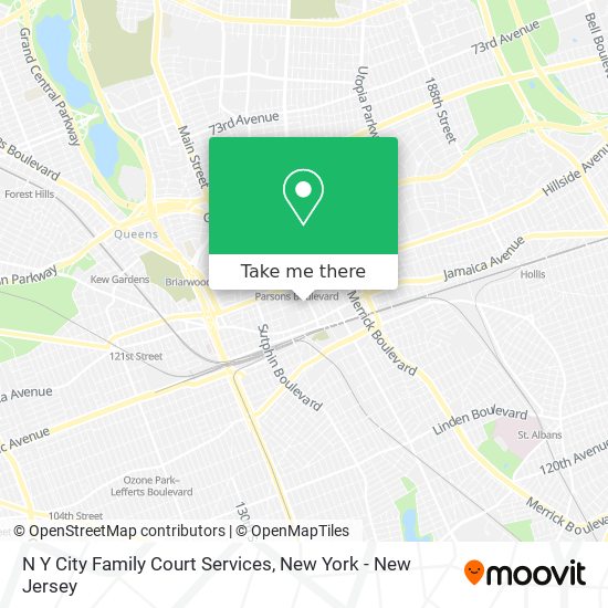 N Y City Family Court Services map