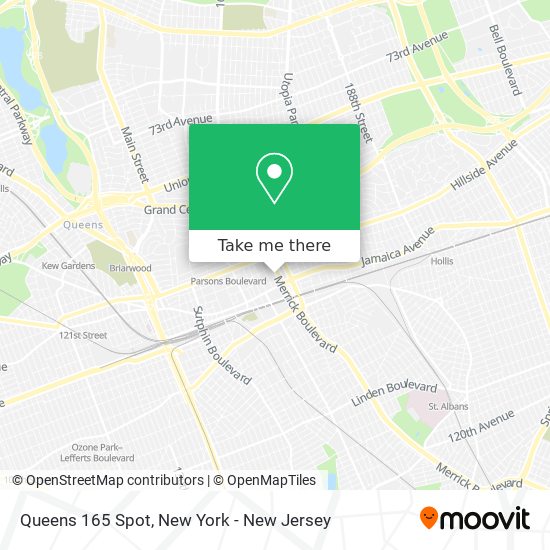 Mapa de Queens 165 Spot