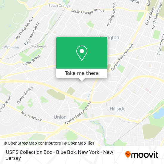 USPS Collection Box - Blue Box map