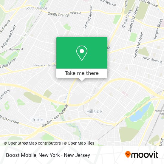 Mapa de Boost Mobile