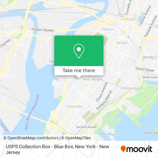 USPS Collection Box - Blue Box map