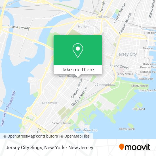 Mapa de Jersey City Sings