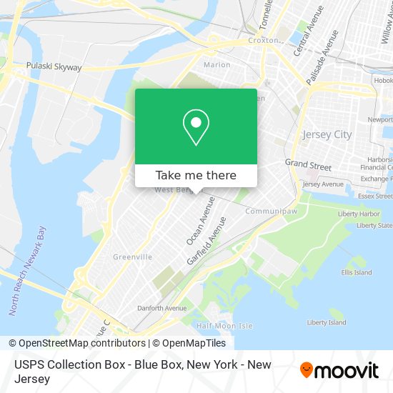 USPS Collection Box - Blue Box map