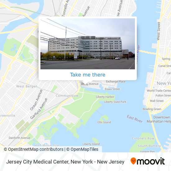 Mapa de Jersey City Medical Center