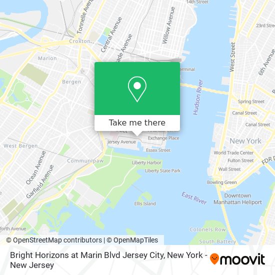 Bright Horizons at Marin Blvd Jersey City map