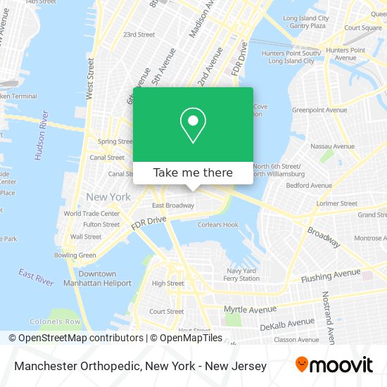 Manchester Orthopedic map