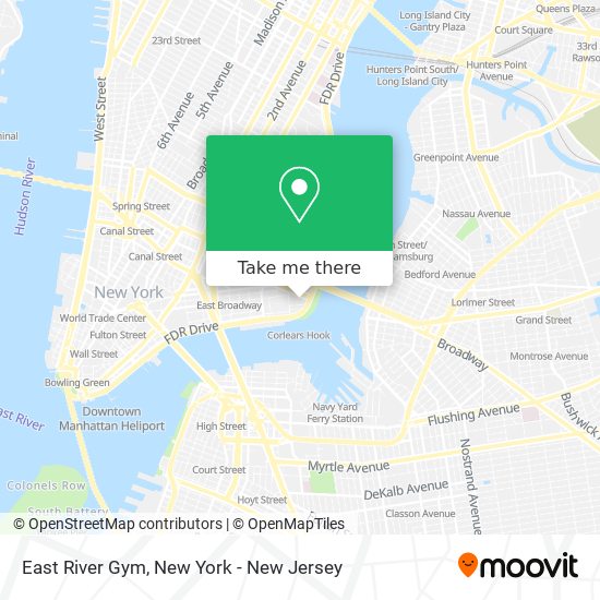 East River Gym map