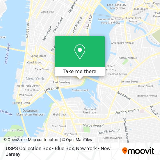 USPS Collection Box - Blue Box map