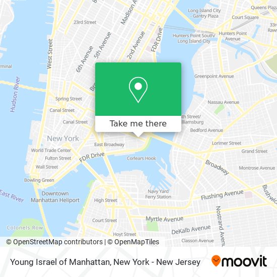 Young Israel of Manhattan map