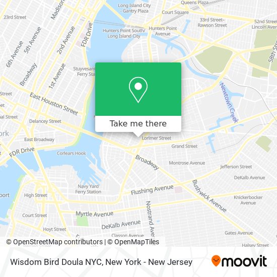 Wisdom Bird Doula NYC map