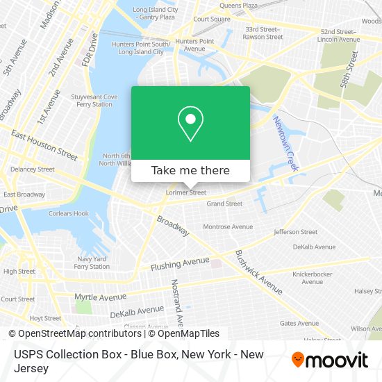 Mapa de USPS Collection Box - Blue Box