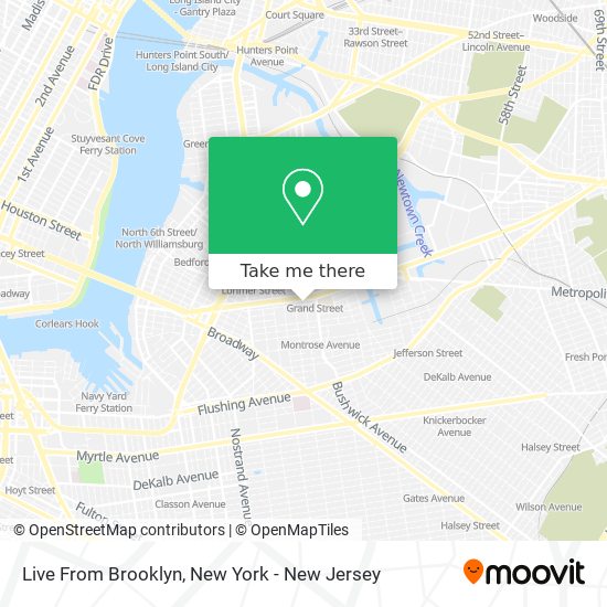 Live From Brooklyn map