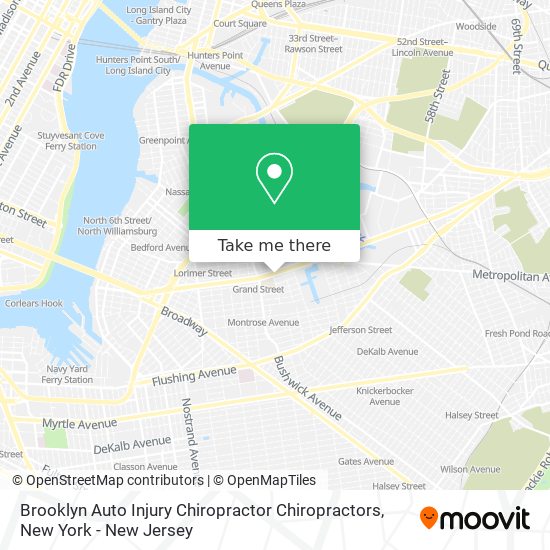 Brooklyn Auto Injury Chiropractor Chiropractors map