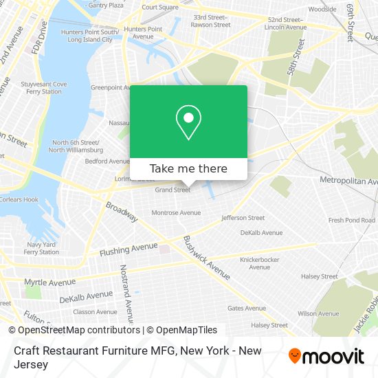 Craft Restaurant Furniture MFG map