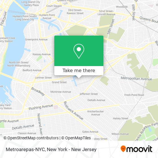 Mapa de Metroarepas-NYC