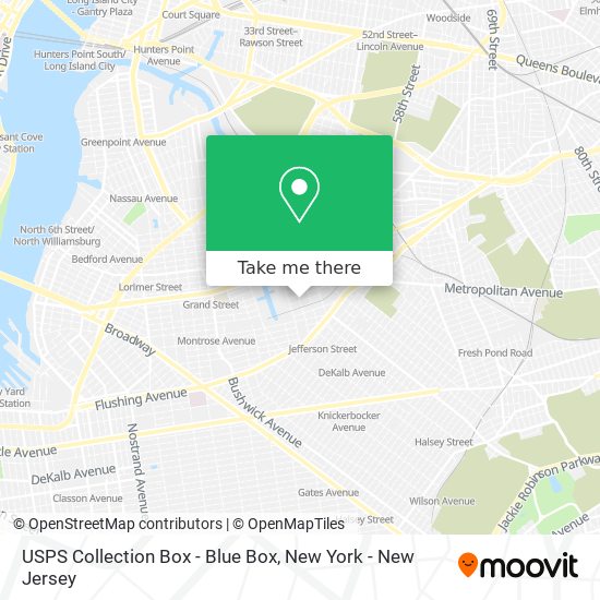 USPS Collection Box - Blue Box map