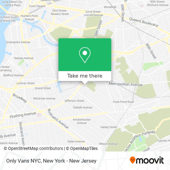 Mapa de Only Vans NYC