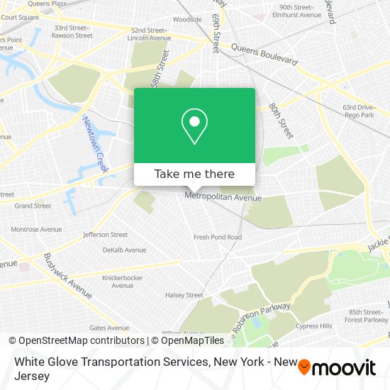 White Glove Transportation Services map